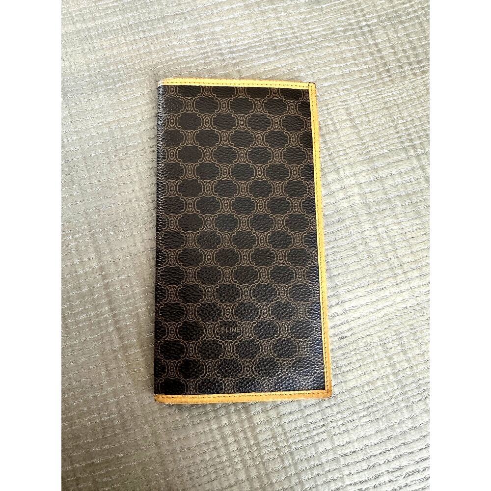 Celine Macadam Pattern PVC  Bifold Long Wallet